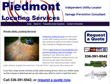 Tablet Screenshot of piedmontlocatingservices.com